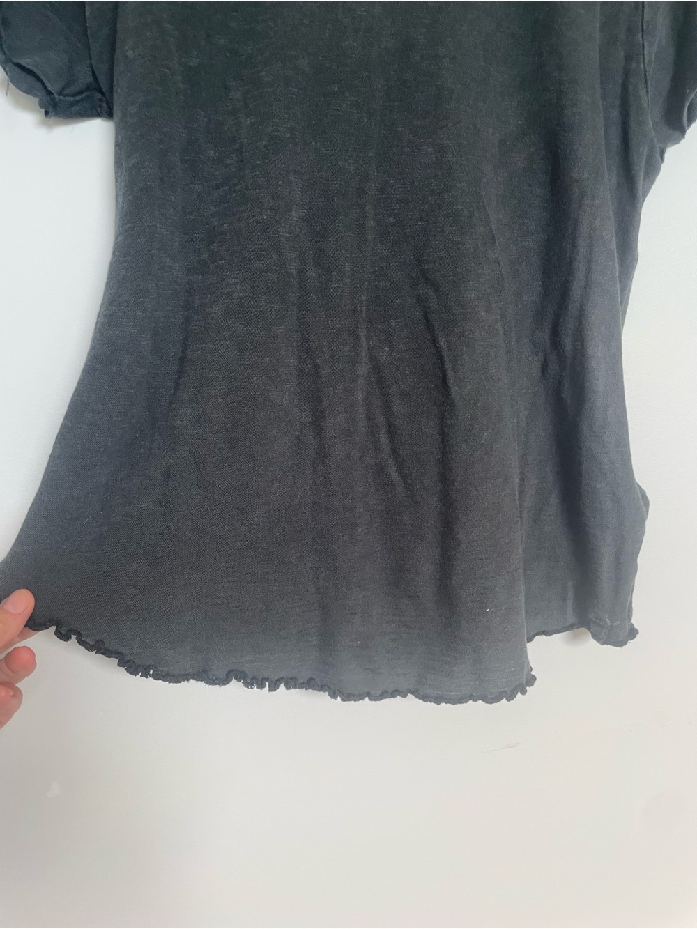 Women’s  Black Short Sleeve Crewneck Shirt - Picture 2 of 12